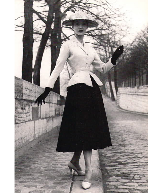from Dior's 1947 "New Look"