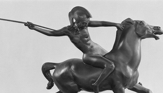 Model of a mounted Amazon by Franz von Stuck.