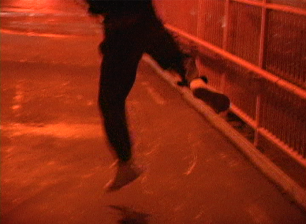 Person jumping, cropped from waist down