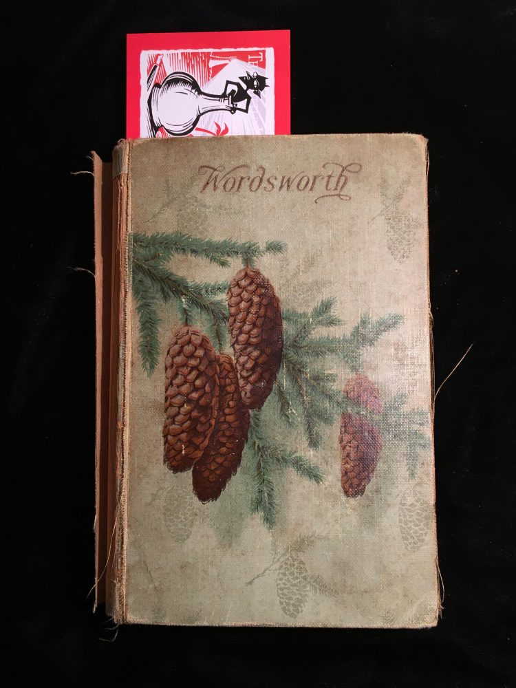 Poems of Wordsworth, now with a bookmark with a graphic of a vase. 